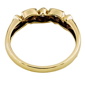 9ct gold Cubic Zirconia 5 stone Ring size N